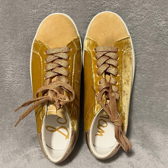 Sam Edelman Big Kids' Aubrie, Lace-Up Sneakers, Girls Size 3M Gold‎ NEW Youth - Picture 5 of 11